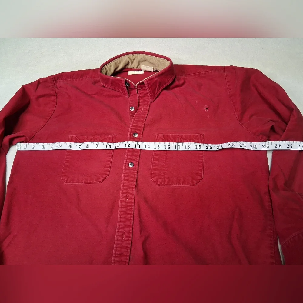 Sears Wearmaster Vintage Men's Red Button-Front Casual Shirt - Picture 6 of 8